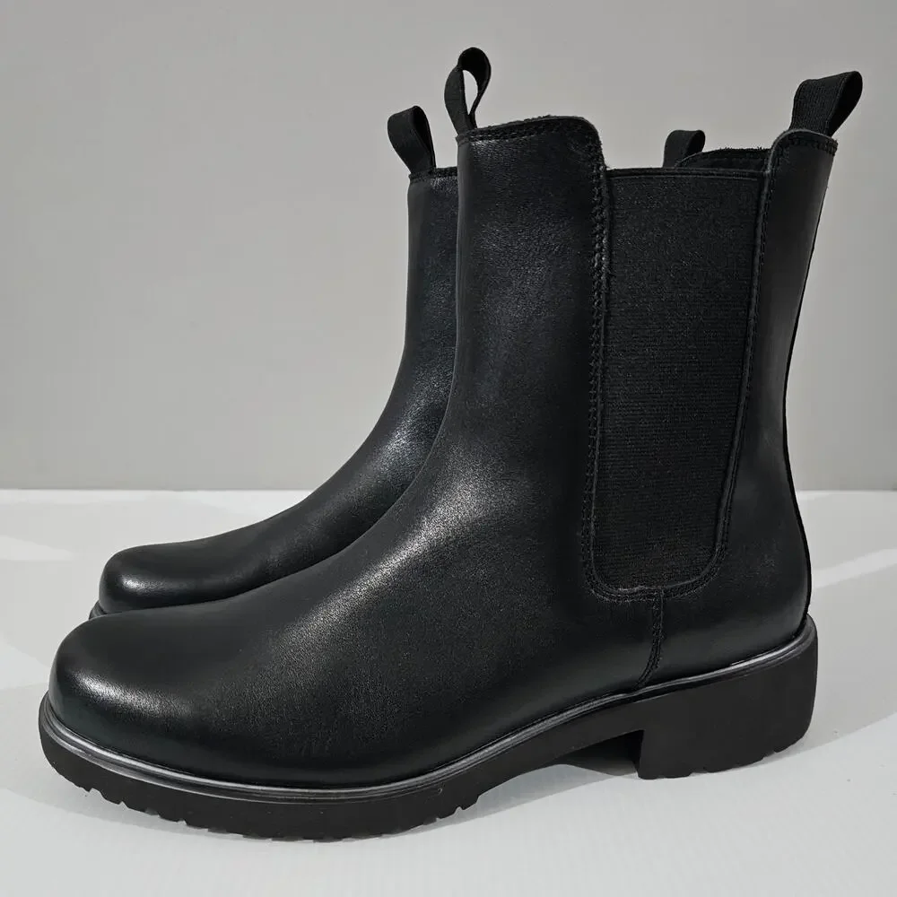 NEW Munro Heath Ankle Bootie Womens 8.5 Black Leather Water Resistant Chelsea - Picture 13 of 13